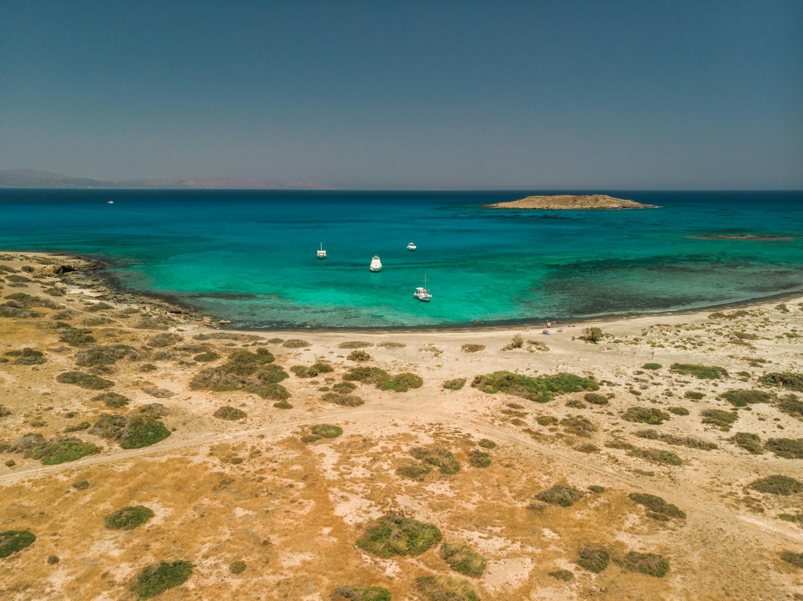 Crete Elafonisi pink beach turquoise water