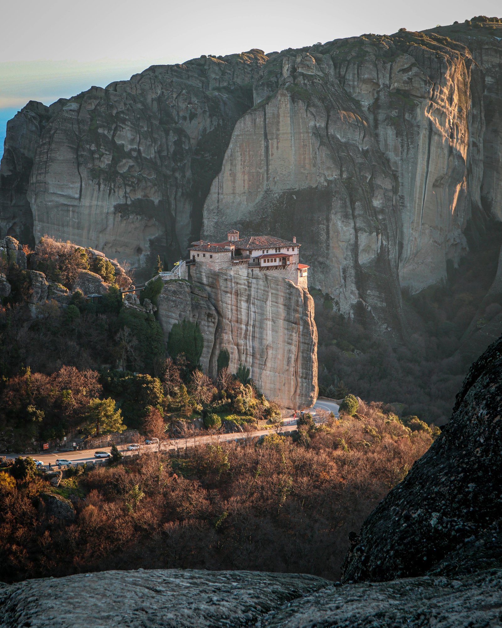 Meteora monasteries on dramatic rock pillars